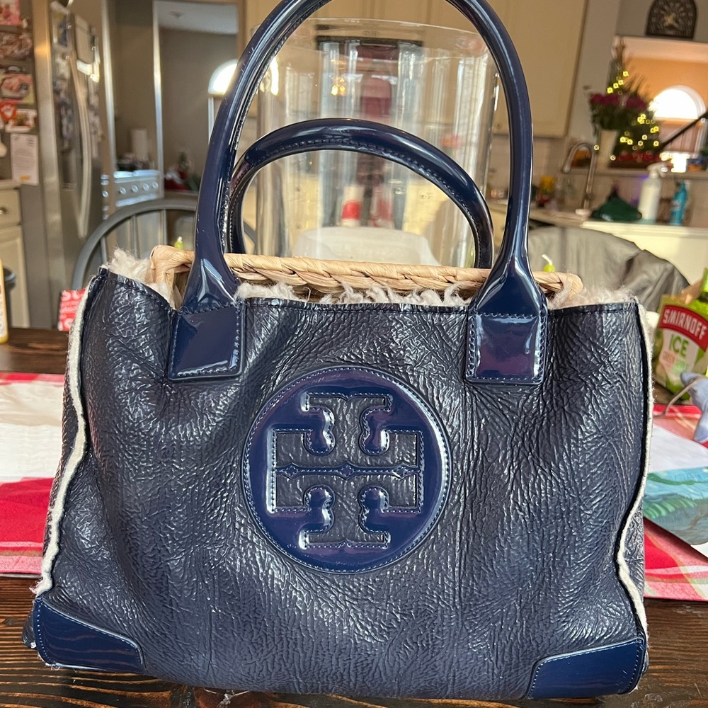 EUC Navy Tory Burch Mini Ella tote